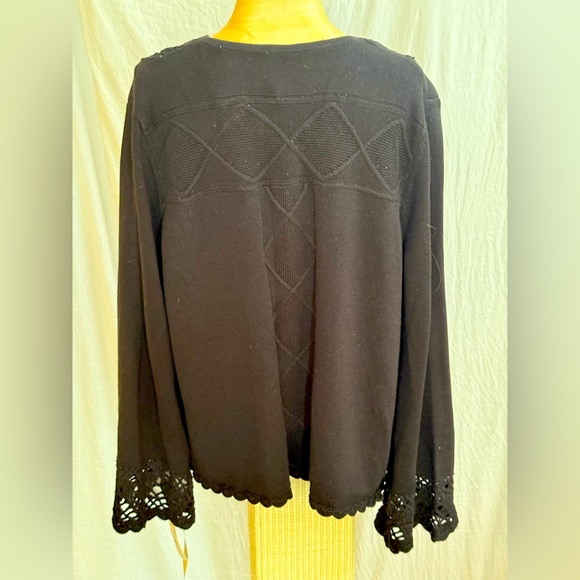 Sunset Rd black cotton knit sweater - Picture 4 of 9